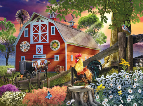 Buffalo Games Country Life - Morning at The Farm - 1000 Piece Jigsaw Puzzle for Adults