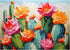 1000 Pieces Cactus Plant Puzzles for Adults - Colorful Succulent Flower Garden Art Jigsaw Puzzle