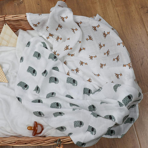 6 Pack GLLQUEN BABY Receiving Blanket Boy Cotton Muslin Swaddle Blankets Girl Newborn Squares Breathable & Soft Thin