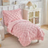 Set Girls,4 Set,Ultra Set DuShow Princess Toddler Bedding for Pieces Ruffles Toddler Bed Soft Kids Pink Sheet Includes
