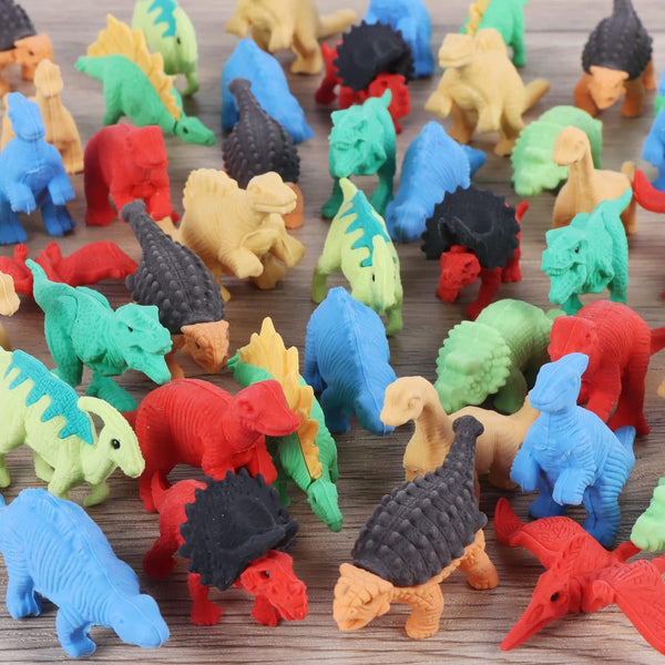 72 Pcs Animal Erasers for Kids, Mini Dinosaur Erasers Puzzle, Classroom Prizes