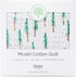 Parker Baby Muslin Blanket - 100% Soft Cotton Reversible Quilt for Crib and Stroller