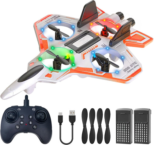 Remote Control Drone for Kids,2.4Ghz Foam RC Airplanes Helicopter Quadcopter with Auto