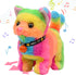 Hopearl Walking Cat Interactive Electronic Pet Plush Kitty Toy with Sounds and Movements, Gift for Toddlers Birthday,