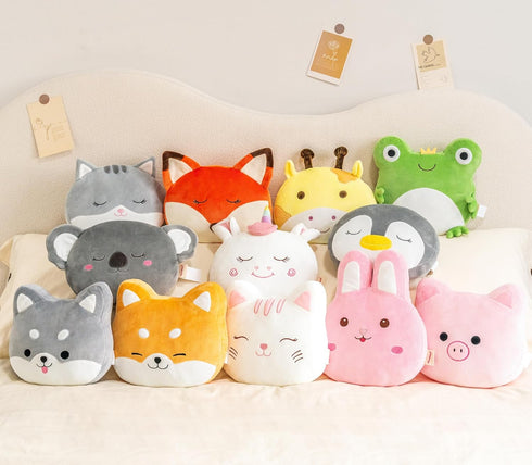 2PC (15+10Inches) Lazada Frogs Kids Pillow Toys Plush Pillows Soft Gifts for Toddler Green