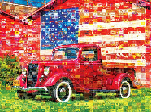 RoseArt - Kodak Premium Mosaics - 750 Piece Jigsaw Puzzle for Adults - American Pickup Truck