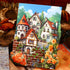 HOMICO 60 Sheets Self-Adhesive Dollhouse Wallpaper Flooring Aesthetic Stickers for Dollhouse Accessories Scrapbooking