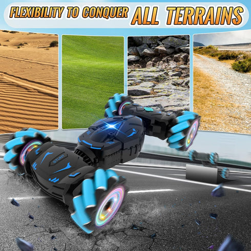 Pristar RC Cars Gesture Sensing Stunt Car, Best Gifts for Boys 6-12, 2.4Ghz Remote Control Toys for Age 6-12, 360°