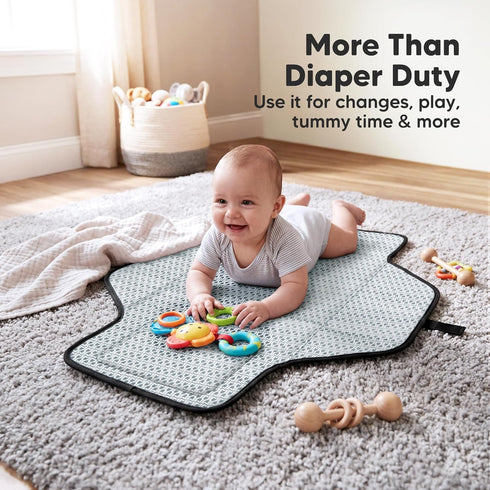 26 21 KeaBabies Portable Changing Pad for Baby, Travel x Wipeable, Waterproof, Foldable Baby Diaper Changing Mat