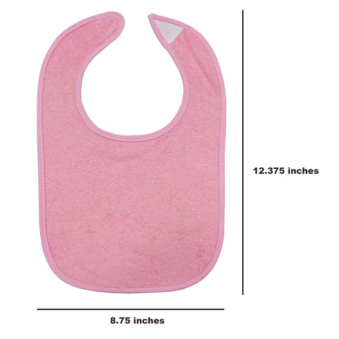 8 Pack 8 Count Neat Solutions Multi-Color Solid Knit Terry Feeder Bib, Girl