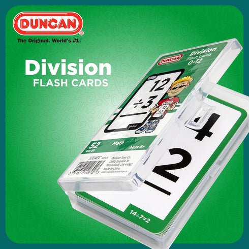 Duncan Flash Cards- Division, Green & White, (3704FC), Medium