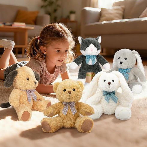 5 Pack 13'' MaoGoLan Soft Stuffed Animals Bulk for Easter Cute Plush Toys Party Favors Bundle for Kids Teens Girls