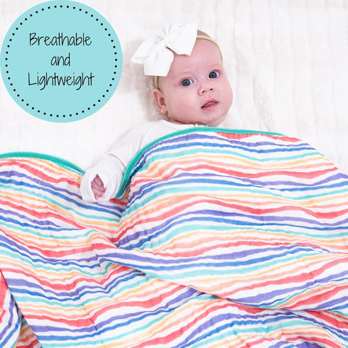 100% 6-Layer 47 47 Inches Cozy LollyBanks Muslin Baby Quilt, Cotton Soft Baby Blanket for Boys and Girls, Large x