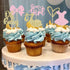 Gyufise 36 Pack Oh Baby Cupcake Toppers, It's a Girl Cupcake Toppers with Bow Dress Glitter Cake Picks for Baby Shower