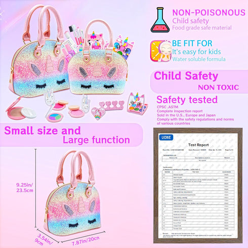 Kids Makeup Kit for Girls - Non-Toxic Little Girls Makeup Toys, Princess Play Set, Christmas Birthday Gifts for Ages