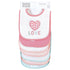 Hudson Baby Unisex Cotton Terry Drooler Bibs - Bunny Design, One Size