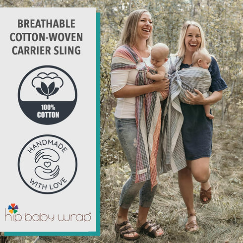 8-35 lbs Hip Baby Wrap - Adjustable Baby Ring Sling & Infant Wrap Carrier for Newborns & Toddlers - Soft Cotton Baby