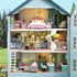 1:32 TuKIIE DIY Miniature Dollhouse Kit with Furniture, Scale Creative Room Opened & Closed Mini Wooden Doll House