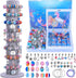 AIPRIDY Charm Bracelet Making Kit, Unicorn Mermaid Crafts Gifts Set for Girls 5-12 Years Old, 72 Pieces Mermaid Aqua