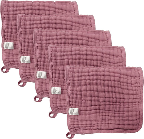 Jeans Squad 6 Pack Organic Cotton Muslin Burp Cloths 100% Cotton Muslin Cloths Large