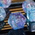 UDIXI 7PCS Polyhedral Dice Set for Dungeons and Dragons, D&D with Glitter and Cyan Swirls (Purple Cyan)