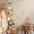 Tanlaby Jungle Animals Wall Stickers Cartoon Woodland Animal Wall Decals Bear Fox