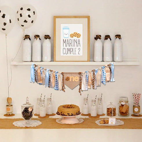 CANTLY Cookies One High Chair Banner - Cookie Themed First Birthday Party Decoration Supplies Banner, Sweet Cookies