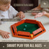 1-6 16-inch 12 Shut The Box Game Wooden Board for Players - Shut The Box Game Numbers for Adults & Kids - Ideal