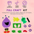 4E's Novelty Halloween Crafts for Kids, 12 Pack Silly Monsters Foam Magnet Fall Crafts, Halloween Party Activities for