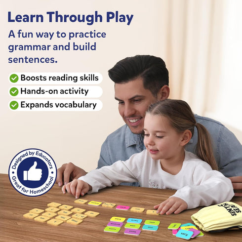 120+ (1.3 1 Inches), 5, 6, 7, 8 Skillmatics Educational Board Game - Sentence Search, Fun Learning Toys and Games