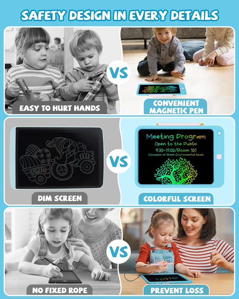 KOKODI LCD Writing Tablet for Kids, 10 Inch Colorful Drawing Tablet for Educational Learning Age 3-12