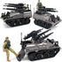 US Army Men Action Figures with Military Vehicles Playset, Toy Soldiers with Trucks, Helicopter for Kids
