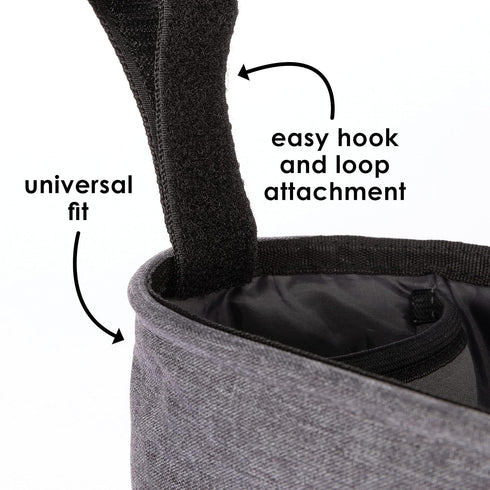 Diono Buggy Buddy Universal Stroller Organizer with Cup Holders, Secure Attachment, Zippered Pockets, Safe & Secure