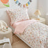 4 Set Set Set DuShow Floral Piece Girls Toddler Bed Comforter Pink Flower Reversible Toddler Bedding Soft Baby Crib Bed
