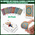 24 Pack Rummy, (6 Zubebe Decks of Nertz Card Game Bulk Standard Playing Cards Mandalas Theme Playing Card Multiplayer
