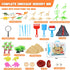 Vectronum 2.64lbs 3 4 5 6 7+ Dinosaur Sensory Bin with Lid - Sand, Archaeology Tools, Dino Figures & Skeletons, Sensory