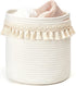Mkono Macrame Decorative Cotton Rope Basket Boho Nursery Decor Small Cute Woven