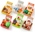 lalalark Playset, 6 JOVA Play Food for Toddlers, Kids Grocery Store Pretend Kitchen Food Toy with Storage Shelves
