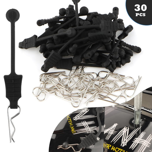 GDOOL 30 0.7mm 1/24 1/28 1/36 SCX24 1 Pieces RC Cars Body Clips with Pull Tabs for Universal Scale Micro Trucks Remote