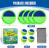 Set, 4-8-12, 4 4 Summer Toss and Catch Ball Pool Beach Outdoor Toys Games for Kids Ages Paddles Balls and Storage Bag