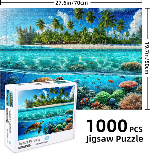 1000 1000 Sutinban Sea Turtle Piece Puzzle for Adults, Coolest Adult Puzzle Pieces, Wave Spirit Hawaii Ocean Jigsaw