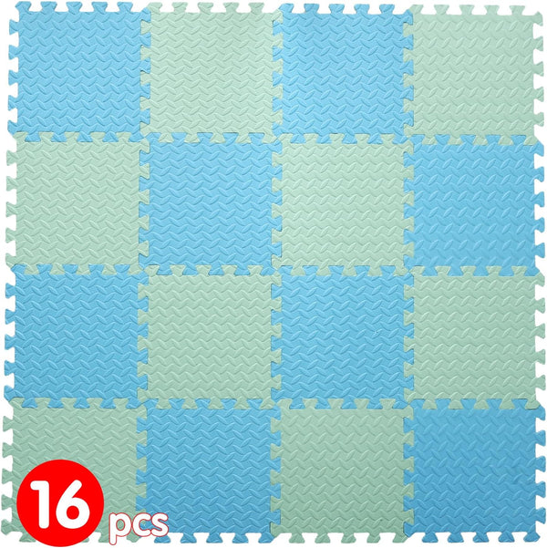 16 Tiles Foam Play Mat for Baby, Soft & Safe EVA Foam