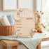 TTMerriwood 6.5 Inch Baby Announcement Sign Star, Wooden Hello World Newborn Welcome Sign Birth Name Plaques for Photo