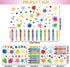10 Sheets Creative Colorful Crayons Wall Decals Watercolor Ink Splash Dots Pens Wall Stickers DIY Removable Peel