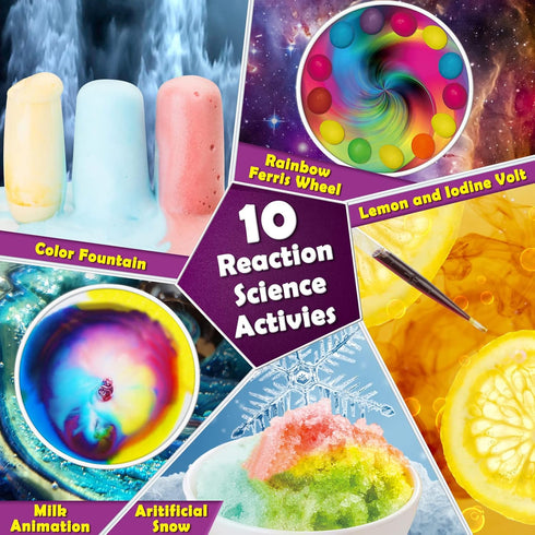 UNGLINGA 30 Experiments Science Kit for Kids, Chemistry Set with Lab Coat for STEM Learning and Role Play