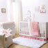 Pleated Crib Dust Ruffle in Light Coral Pink