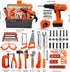 Set 48 Set 3 4 5 Kids Tool Piece Toddler Tool with Electronic Toy Drill& Tool Box,Pretend Play Kids Toys,Construction