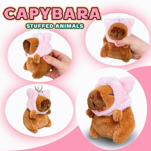 Kawaite Cute Capybara Stuffed Animals for Girls and Boys, Guinea Pig Animal Plush Toys, Mini Plushies, Stuffed Capybara
