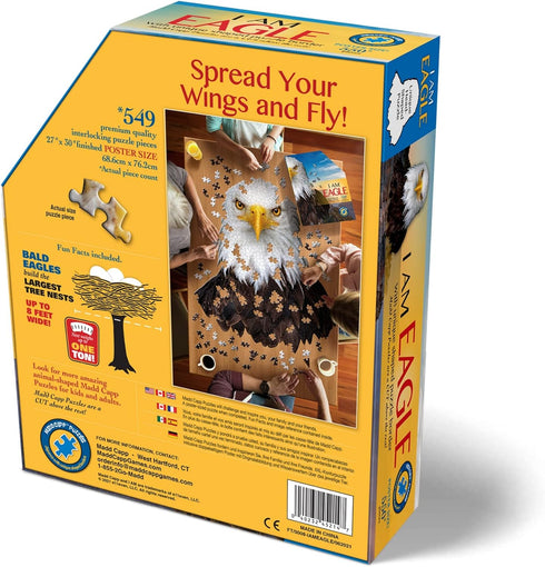 Madd Capp Puzzles - I AM Eagle - 550 Pieces Animal Shaped Jigsaw Puzzle