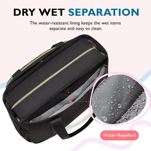 mommore Mommy Diaper Bag Tote Small Baby Bag with Insulated Pockets, Lightweight Tote with Stroller Straps, Nurse Gym